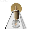 GobekUsa Minimalist Bronze Wall Sconce with Glass Shade Options