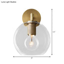 GobekUsa Minimalist Bronze Wall Sconce with Glass Shade Options