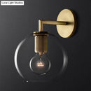 GobekUsa Minimalist Bronze Wall Sconce with Glass Shade Options