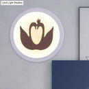 GobekUsa Minimalist Swan Wall Light with LED Silhouette for Bedroom Décor