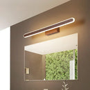 GobekUsa Minimalist Iron Sconce: 16"/23.5"/31.5" LED Vanity Wall Light, Brown Finish - Warm/White Light, Ideal for Bathrooms
