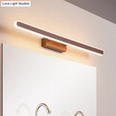 GobekUsa Minimalist Iron Sconce: 16"/23.5"/31.5" LED Vanity Wall Light, Brown Finish - Warm/White Light, Ideal for Bathrooms