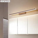 GobekUsa Minimalist Iron Sconce: 16"/23.5"/31.5" LED Vanity Wall Light, Brown Finish - Warm/White Light, Ideal for Bathrooms