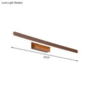 GobekUsa Minimalist Iron Sconce: 16"/23.5"/31.5" LED Vanity Wall Light, Brown Finish - Warm/White Light, Ideal for Bathrooms