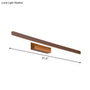 GobekUsa Minimalist Iron Sconce: 16"/23.5"/31.5" LED Vanity Wall Light, Brown Finish - Warm/White Light, Ideal for Bathrooms