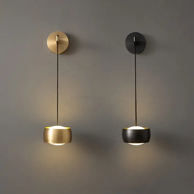 GobekUsa Copper Adjustable LED Wall Lamp for Bedroom Reading