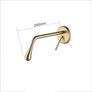 GobekUsa Brushed Gold Basin Faucet, Hot & Cold Mixer Tap, In-Wall Water Drop Faucet