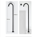 GobekUsa Brushed Gold Black Floor Mounted Bathtub Shower Faucet