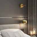 GobekUsa Copper Adjustable Wall Lamp for Bedroom LED Reading Light