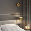 GobekUsa Copper Adjustable Wall Lamp for Bedroom LED Reading Light