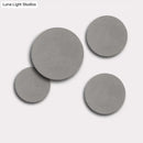 GobekUsa Minimalistic Cement Grey LED Wall Sconce Light for Bedside - Flat Round Wall Mount