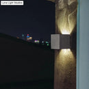 GobekUsa Minimalist Cement LED Wall Sconce Light for Living Room in Grey Square Shape