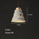 GobekUsa Concrete Ceiling Hanging Pendant Chandelier for Bedroom, Restaurant, and Bar