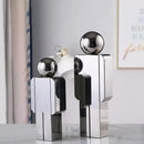 GobekUsa Crystal Man Statue Glass Figure Sculpture Home Decor Ornaments