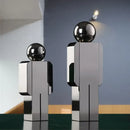 GobekUsa Crystal Man Statue Glass Figure Sculpture Home Decor Ornaments