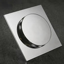 Minimalist chrome square brass anti odor floor drain bathroom trap by Decorbites