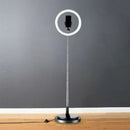 GobekUsa Minimalist Circular Metal USB Vanity Lamp with LED Fill Light for Mobile Phone Holder - Black/White/Pink