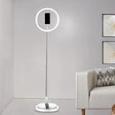 GobekUsa Minimalist Circular Metal USB Vanity Lamp with LED Fill Light for Mobile Phone Holder - Black/White/Pink