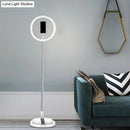 GobekUsa Minimalist Circular Metal USB Vanity Lamp with LED Fill Light for Mobile Phone Holder - Black/White/Pink