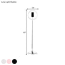 GobekUsa Minimalist Circular Metal USB Vanity Lamp with LED Fill Light for Mobile Phone Holder - Black/White/Pink