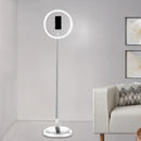 GobekUsa Minimalist Circular Metal USB Vanity Lamp with LED Fill Light for Mobile Phone Holder - Black/White/Pink