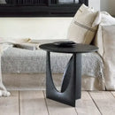 GobekUsa Circular Walnut Wood Coffee Table for Living Room with Solid Nordic Design