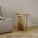 GobekUsa Circular Walnut Wood Coffee Table for Living Room with Solid Nordic Design