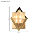 GobekUsa Minimalist Clear Crystal Wall Sconce with Brass Mount and 1 Bulb