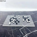 GobekUsa Geometric Chess Set - Minimalist Chessboard & Pieces for Casual Games
