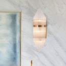 GobekUsa Minimalist Clear Glass Sconce Light with Gold Finish - 2/3 Lights - Indoor Wall Lighting