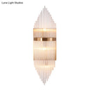 GobekUsa Minimalist Clear Glass Sconce Light with Gold Finish - 2/3 Lights - Indoor Wall Lighting