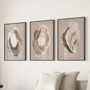 Vintage Oyster Shell Sketch. Minimalist Coastal Wall Art Set by Wall Art Set