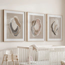 Vintage Oyster Shell Sketch. Minimalist Coastal Wall Art Set by Wall Art Set