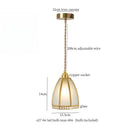 GobekUsa Glass LED Hanging Lamp | Minimalist Copper Pendant Light