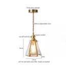 GobekUsa Glass LED Hanging Lamp | Minimalist Copper Pendant Light