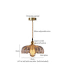 GobekUsa Glass LED Hanging Lamp | Minimalist Copper Pendant Light