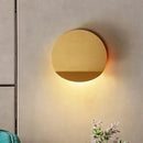 GobekUsa Modern Round Metal Wall Sconce Light - Black/Grey/White LED - Corridor Wall Mount