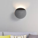 GobekUsa Modern Round Metal Wall Sconce Light - Black/Grey/White LED - Corridor Wall Mount
