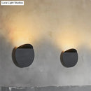 GobekUsa Modern Round Metal Wall Sconce Light - Black/Grey/White LED - Corridor Wall Mount