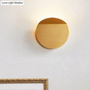 GobekUsa Modern Round Metal Wall Sconce Light - Black/Grey/White LED - Corridor Wall Mount