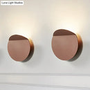 GobekUsa Modern Round Metal Wall Sconce Light - Black/Grey/White LED - Corridor Wall Mount