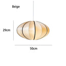 GobekUsa Danish Pendant Light Minimalist Lantern Ufo Lampshade Rustic Fabric Lamp