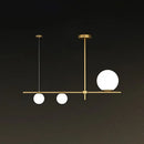 GobekUsa Minimalist Cream Glass Globe Island Pendant Light for Dining Room