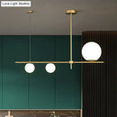 GobekUsa Minimalist Cream Glass Globe Island Pendant Light for Dining Room