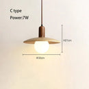 GobekUsa Cream Japanese Style Wood Pendant Chandelier for Bedroom and Dining Room