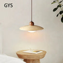 GobekUsa Cream Japanese Style Wood Pendant Chandelier for Bedroom and Dining Room