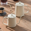 Minimalist cream stainless steel glass coffee maker kitchen kettle by Decorbites