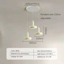 GobekUsa Disc Shaped LED Pendant Light in Cream White Green for Bedroom Living Rooms