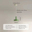 GobekUsa Disc Shaped LED Pendant Light in Cream White Green for Bedroom Living Rooms