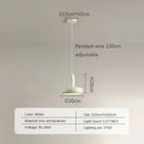 GobekUsa Disc Shaped LED Pendant Light in Cream White Green for Bedroom Living Rooms